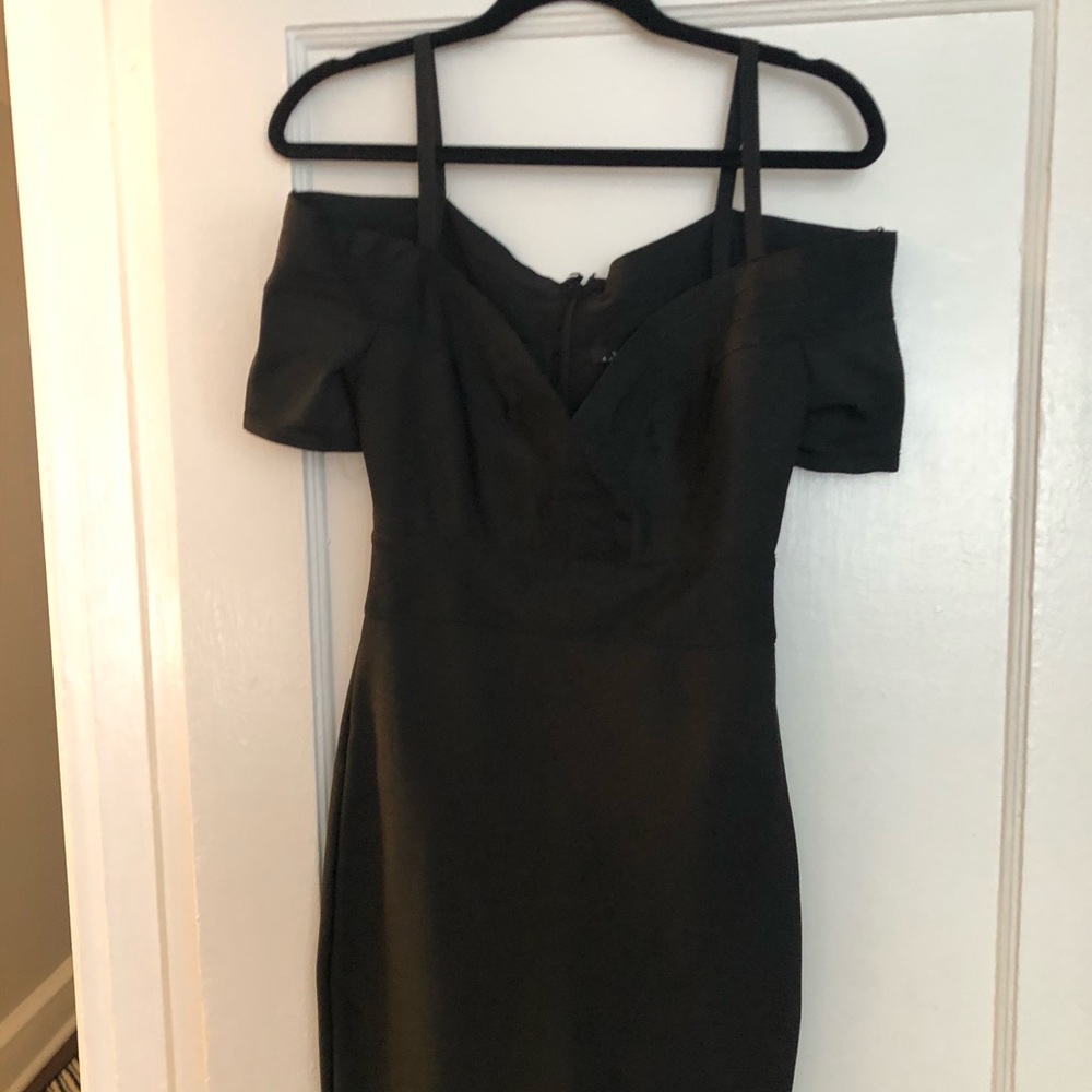Black off the shoulder dress